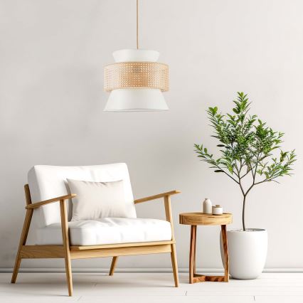 Lustră pe cablu GRENADA 1xE27/20W/230V d. 40 cm bej