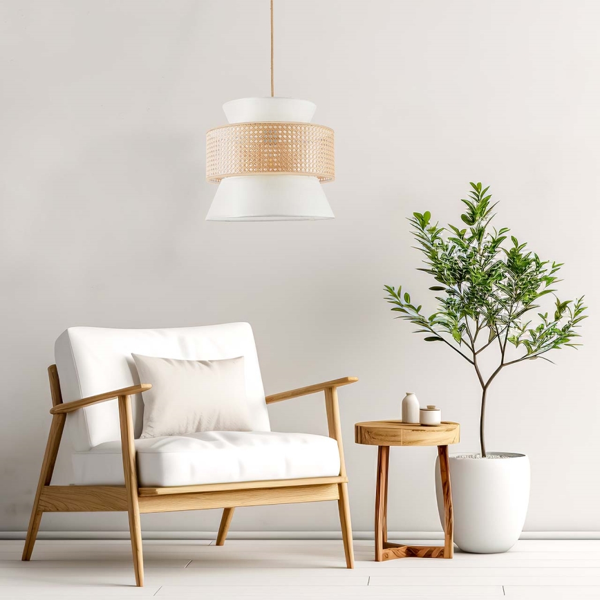 Lustră pe cablu GRENADA 1xE27/20W/230V d. 40 cm bej