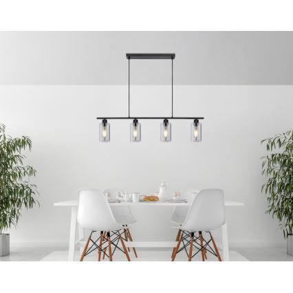 Lustră pe cablu 4xE27/60W/230V Globo