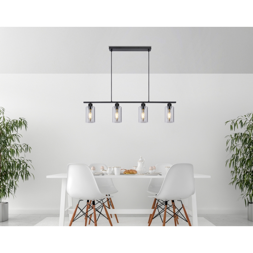 Lustră pe cablu 4xE27/60W/230V Globo