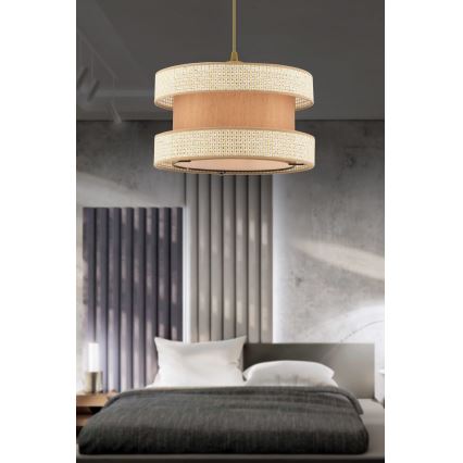 Lustră pe cablu HALO 1xE27/60W/230V bej/crem