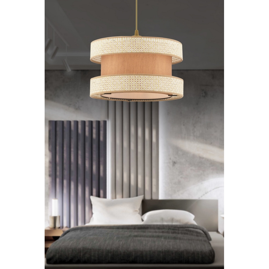 Lustră pe cablu HALO 1xE27/60W/230V bej/crem