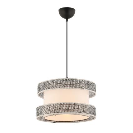 Lustră pe cablu HALO 1xE27/60W/230V crem/gri