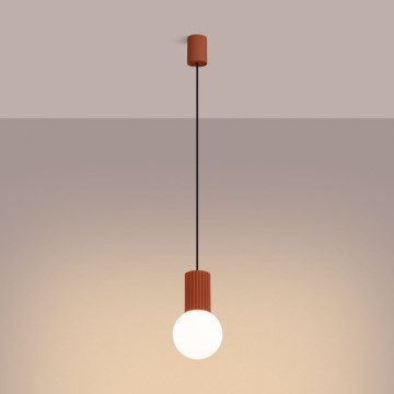 Lustră pe cablu HALO 1xG9/8W/230V d. 12 cm portocaliu