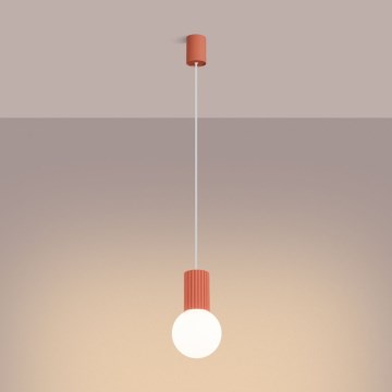 Lustră pe cablu HALO 1xG9/8W/230V d. 12 cm roz