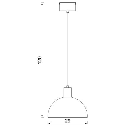Lustră pe cablu HANDA 1xE27/15W/230V burgundiu