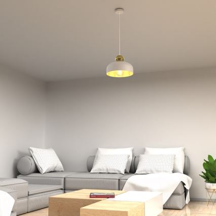 Lustră pe cablu HARALD 1xE27/60W/230V albă