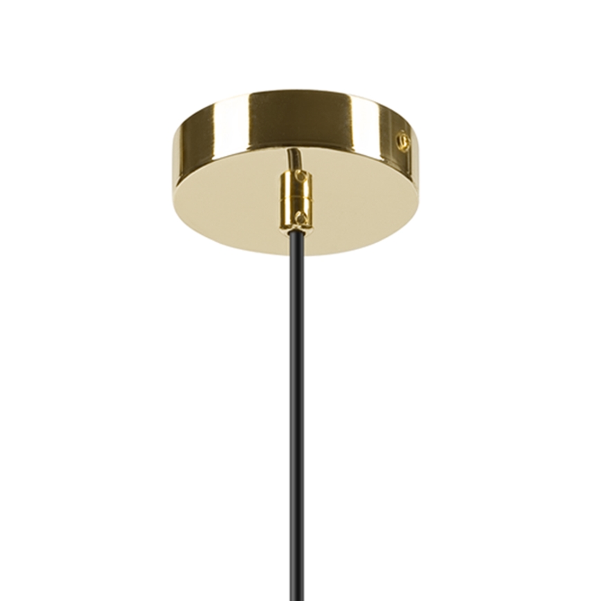 Lustră pe cablu HARMA 1xE27/15W/230V d. 20 cm alb/auriu