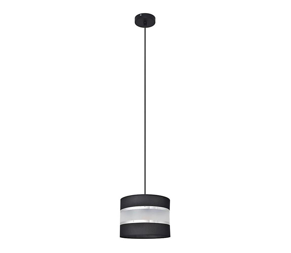Lustră pe cablu HELEN 1xE27/60W/230V d. 20 cm neagră/argintie