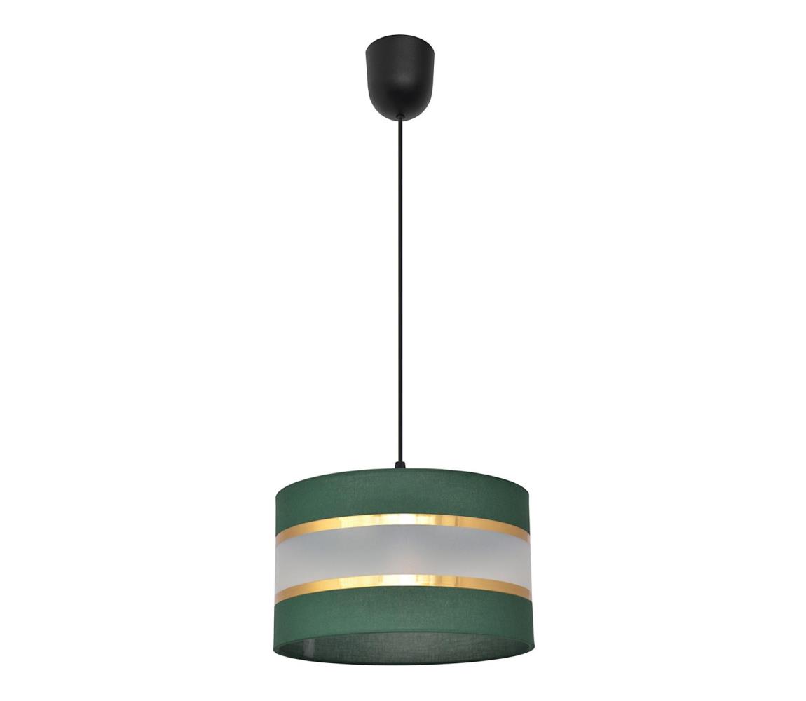 Lustră pe cablu HELEN 1xE27/60W/230V d. 25 cm verde/auriu