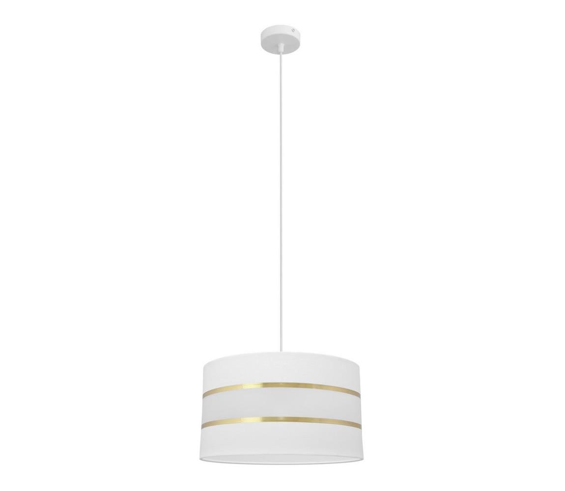 Lustră pe cablu HELEN 1xE27/60W/230V d. 35 cm albă/aurie
