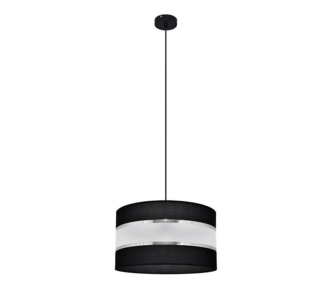 Lustră pe cablu HELEN 1xE27/60W/230V d. 35 cm neagră/argintie