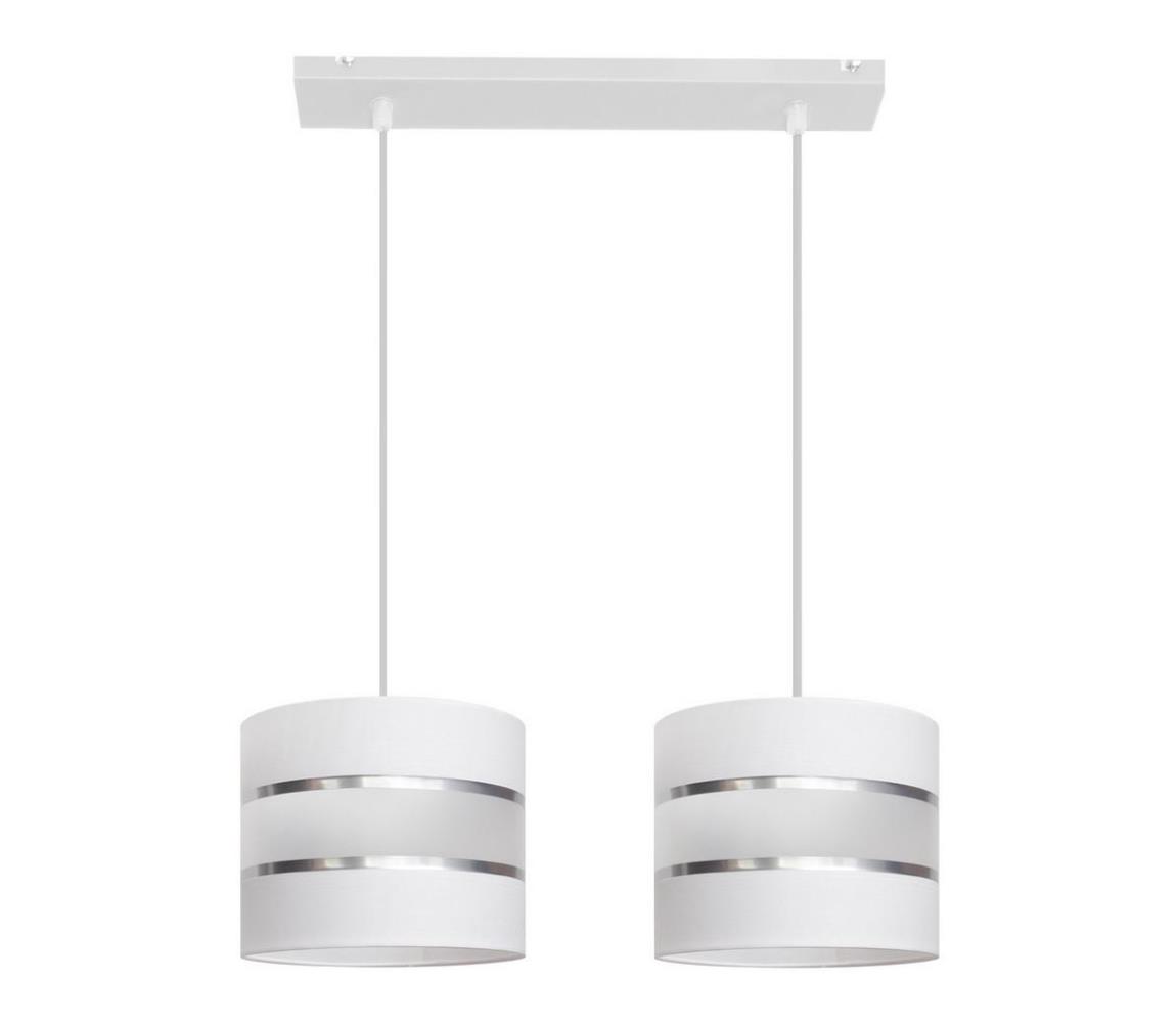 Lustră pe cablu HELEN 2xE27/60W/230V albă