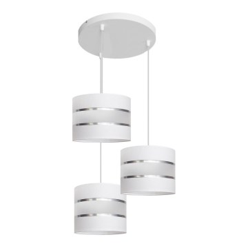 Lustră pe cablu HELEN 3xE27/15W/230V alb