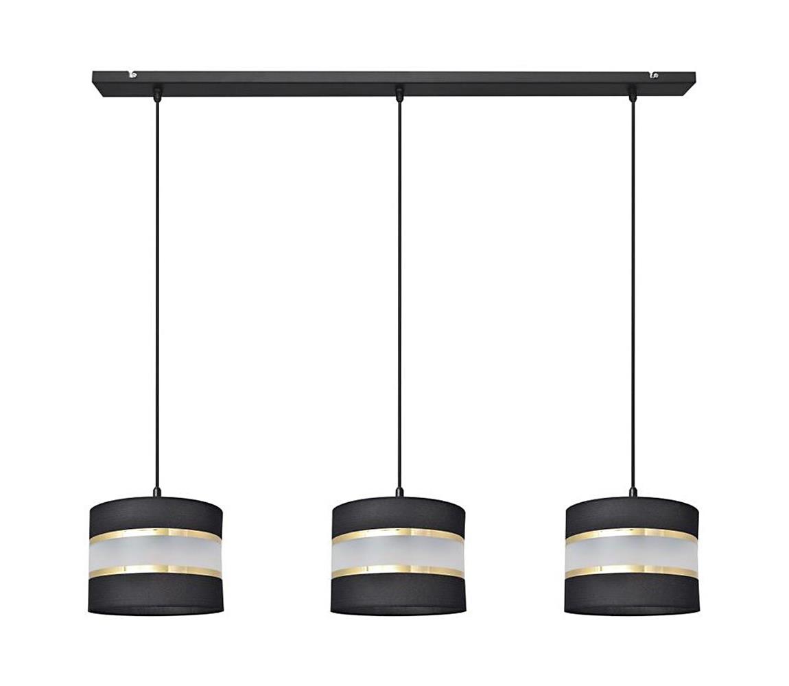 Lustră pe cablu HELEN 3xE27/60W/230V neagră/aurie