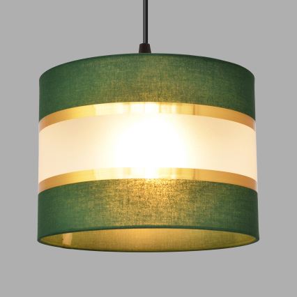 Lustră pe cablu HELEN 4xE27/15W/230V verde/auriu