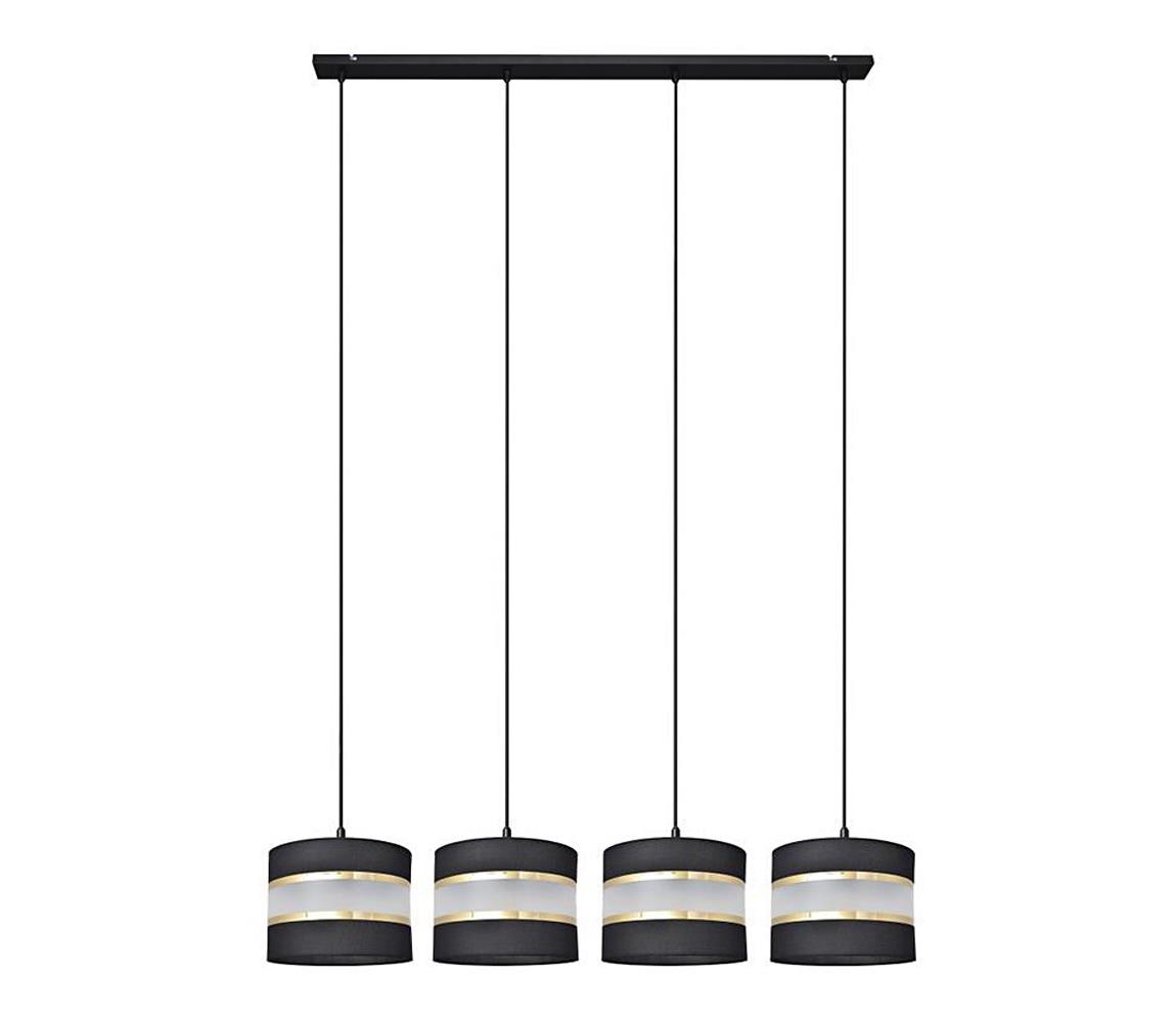 Lustră pe cablu HELEN 4xE27/60W/230V neagră/aurie