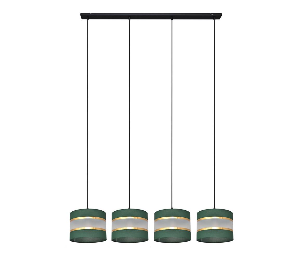 Lustră pe cablu HELEN 4xE27/60W/230V verde/auriu