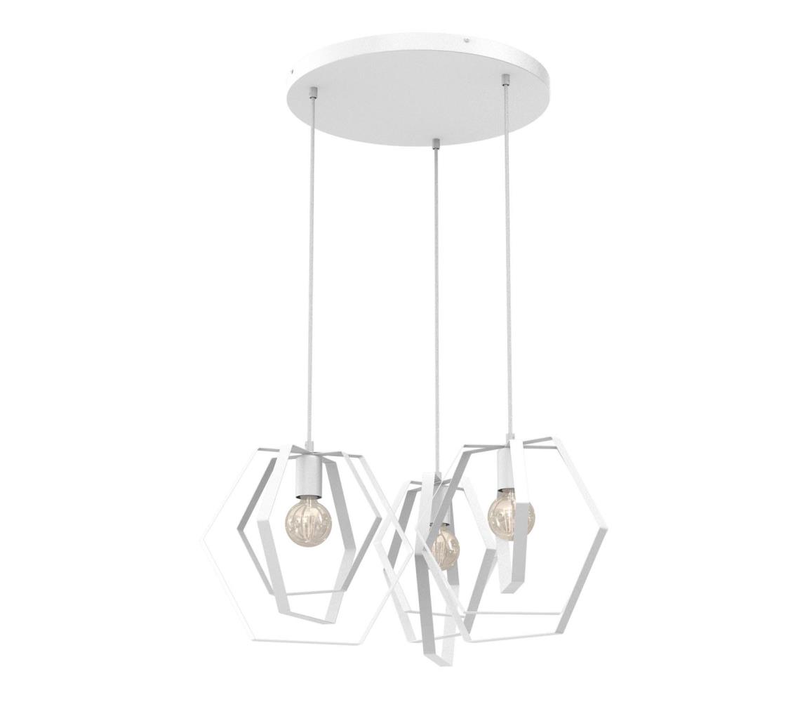 Lustră pe cablu HEXAGON 3xE27/15W/230V