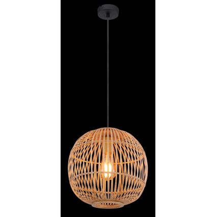 Lustră pe cablu 1xE27/60W/230V bambus Globo