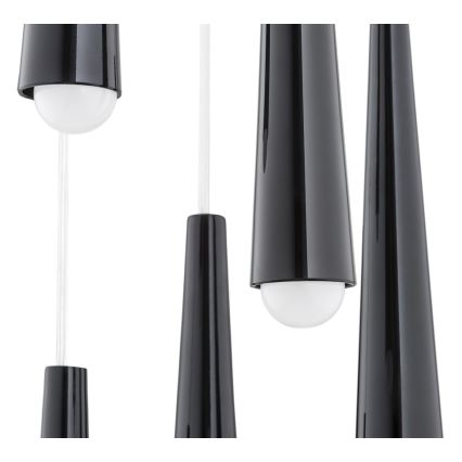 Lustră pe cablu HOLLYWOOD 5xE14/7W/230V neagră Argon 2103