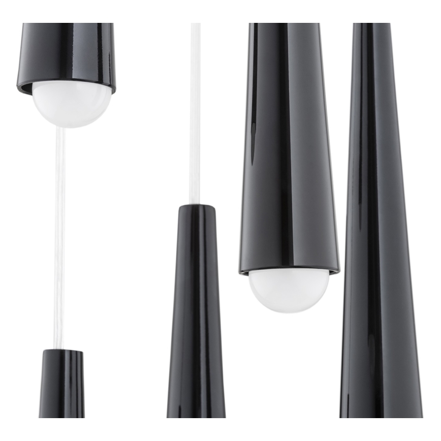 Lustră pe cablu HOLLYWOOD 5xE14/7W/230V neagră Argon 2103