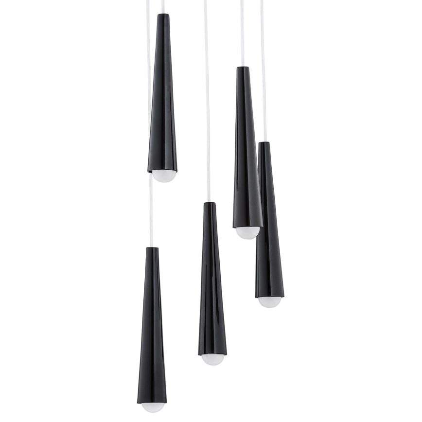 Lustră pe cablu HOLLYWOOD 5xE14/7W/230V neagră Argon 2103