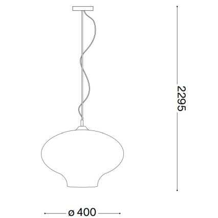 Lustră pe cablu Ideal Lux BISTRO 1xE27/6W/230V d. 40 cm fumuriu