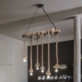 Lustră pe cablu Ideal Lux CANAPA 6xE27/15W/230V maro