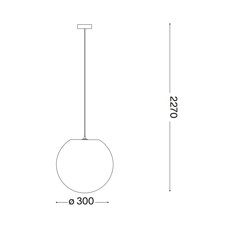 Lustră pe cablu Ideal Lux CARTA 1xE27/25W/230V d. 30 cm alb