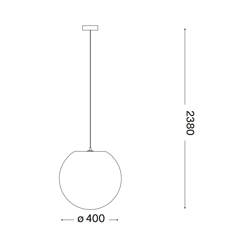 Lustră pe cablu Ideal Lux CARTA 1xE27/25W/230V d. 40 cm alb