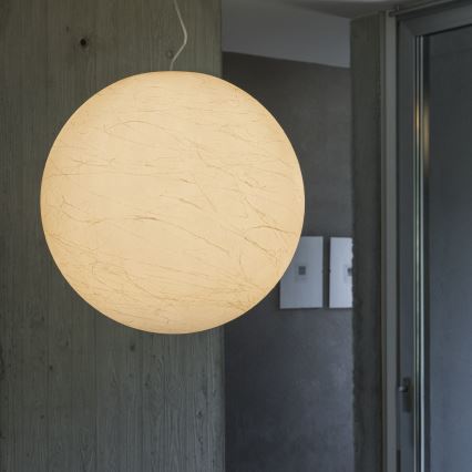 Lustră pe cablu Ideal Lux CARTA 1xE27/60W/230V d. 60 cm alb