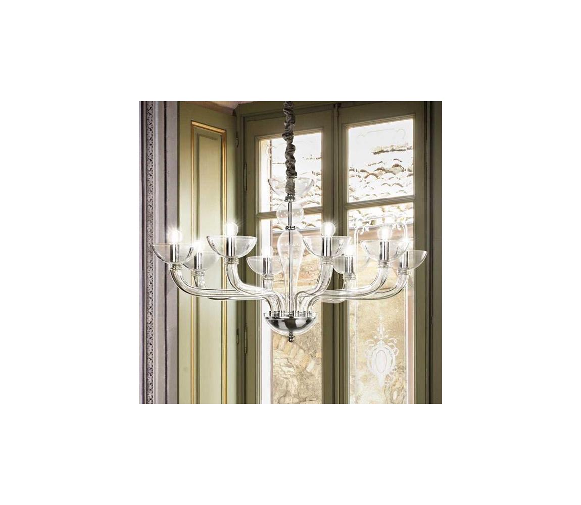 Lustră pe cablu Ideal Lux CASANOVA 8×E14/40W/230V