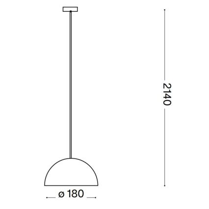 Lustră pe cablu Ideal Lux FOLK 1xE27/60W/230V d. 18 cm maro
