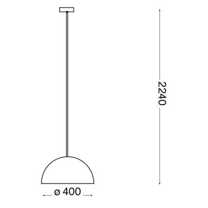 Lustră pe cablu Ideal Lux FOLK 1xE27/60W/230V d. 40 cm maro