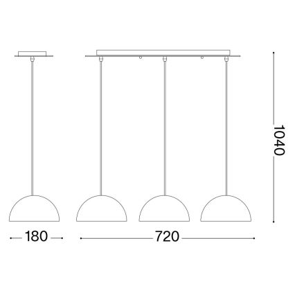 Lustră pe cablu Ideal Lux FOLK 3xE27/60W/230V maro