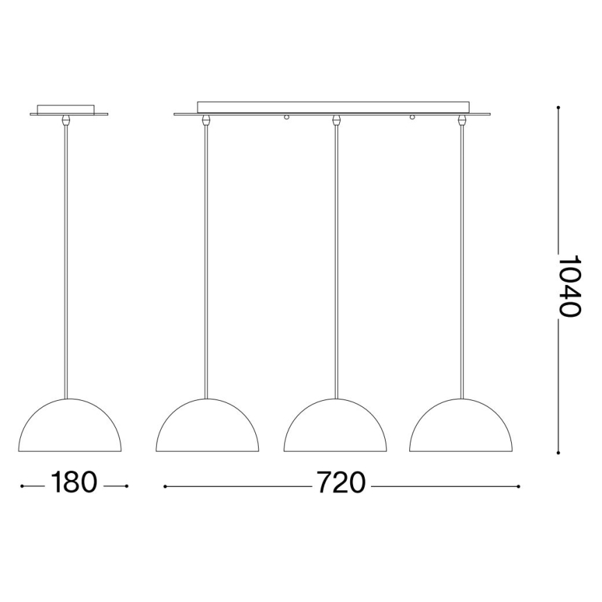 Lustră pe cablu Ideal Lux FOLK 3xE27/60W/230V maro