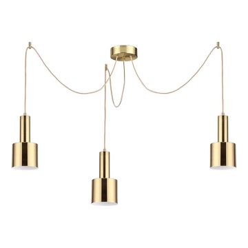 Lustră pe cablu Ideal Lux HOLLY 3xE27/60W/230V alamă păianjen