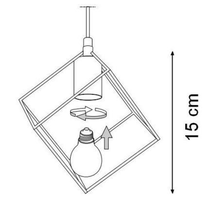 Lustră pe cablu Ideal Lux ICE 5xE27/60W/230V d. 50 cm alb