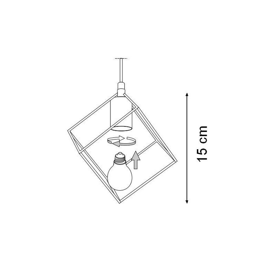 Lustră pe cablu Ideal Lux ICE 5xE27/60W/230V d. 50 cm alb