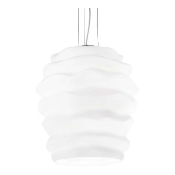 Lustră pe cablu Ideal Lux KARMA 1xE27/60W/230V d. 38 cm alb