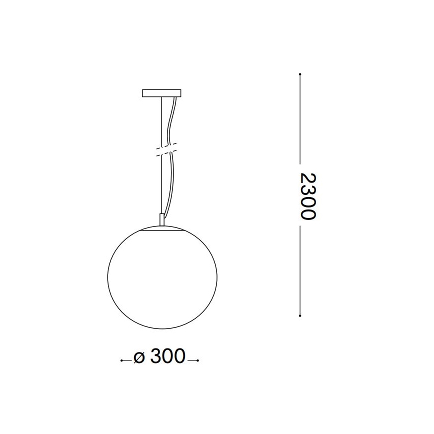 Lustră pe cablu Ideal Lux MAPA 1xE27/42W/230V d. 30 cm transparent