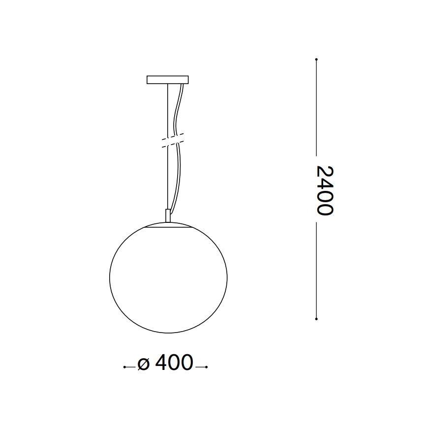 Lustră pe cablu Ideal Lux MAPA 1xE27/42W/230V d. 40 cm auriu/fumuriu