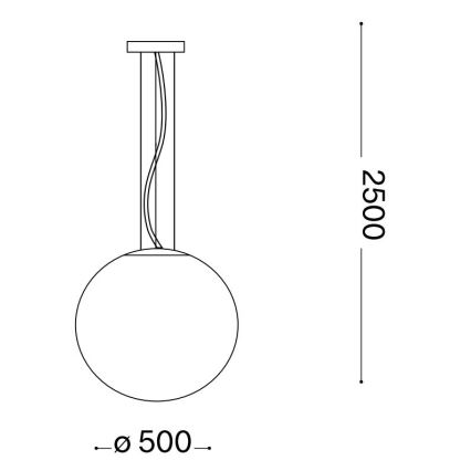 Lustră pe cablu Ideal Lux MAPA 1xE27/42W/230V d. 50 cm gri/fumuriu
