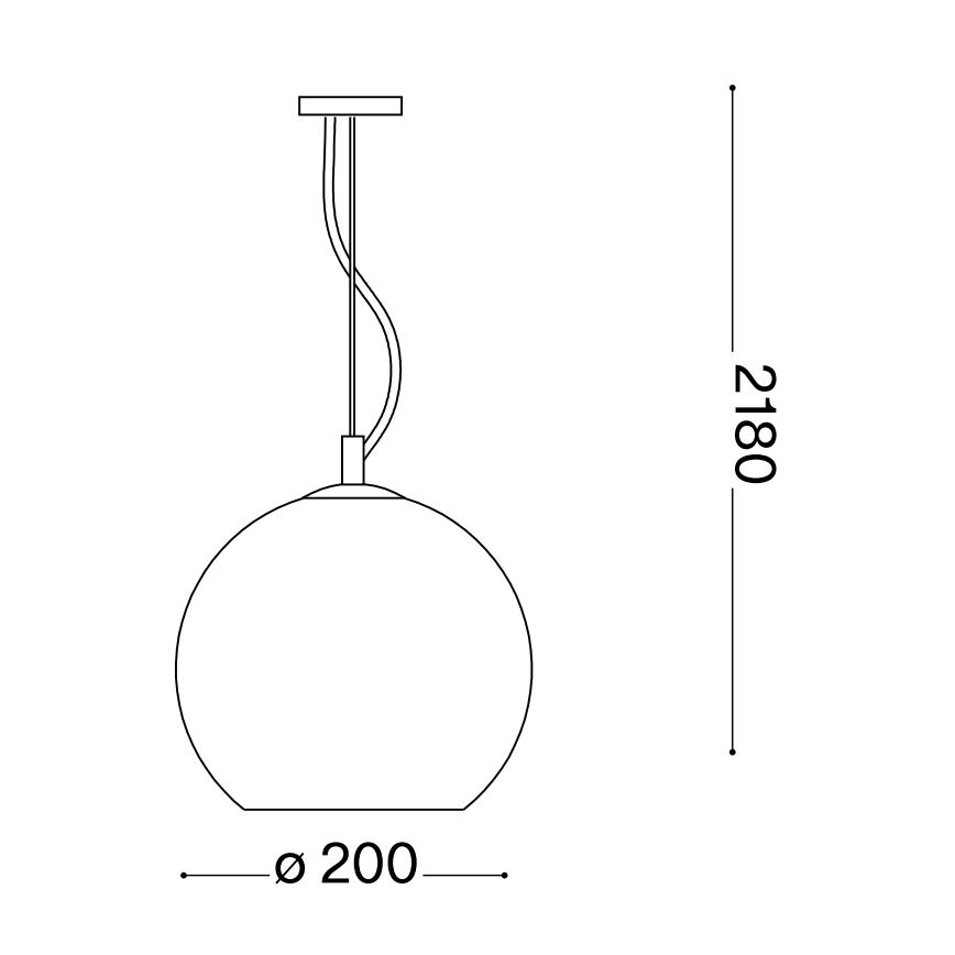 Lustră pe cablu Ideal Lux NEMO 1xE27/42W/230V d. 20 cm bej