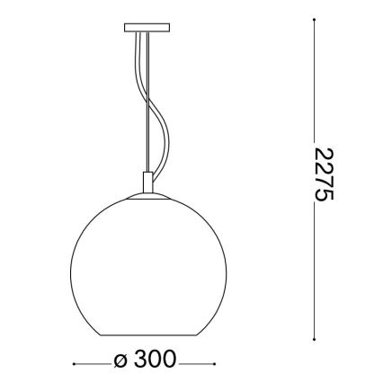 Lustră pe cablu Ideal Lux NEMO 1xE27/42W/230V d. 30 cm bej