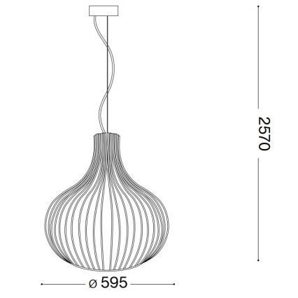 Lustră pe cablu Ideal Lux ONION 1xE27/60W/230V d. 59,5 cm