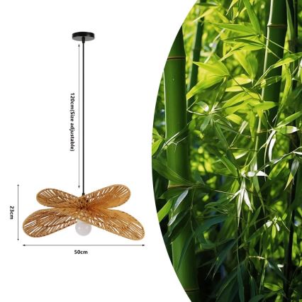 Lustră pe cablu Immax MARIPOSA 1xE27/40W/230V d. 50 cm iută
