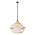 Lustră pe cablu Immax PINCHOS 1xE27/40W/230V d. 40 cm bambus