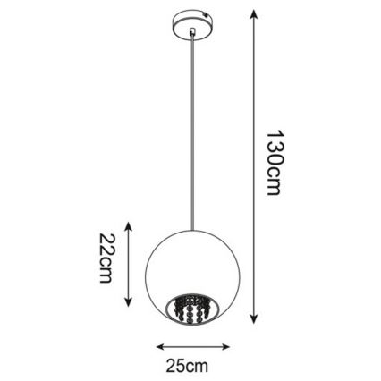 Lustră pe cablu 1xE27/60W/230V Zuma Line